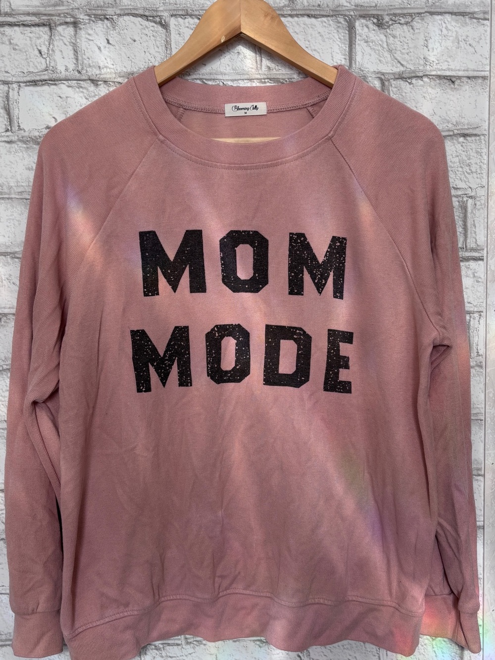 Mom Mode Crewneck Sweatshirt - Dusty Pink